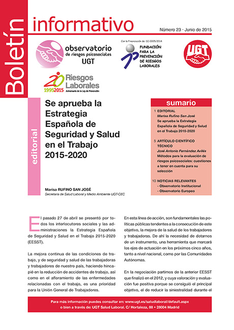 Se Aprueba la Estrategia Española de Seguiridad y Salud en el Trabajo